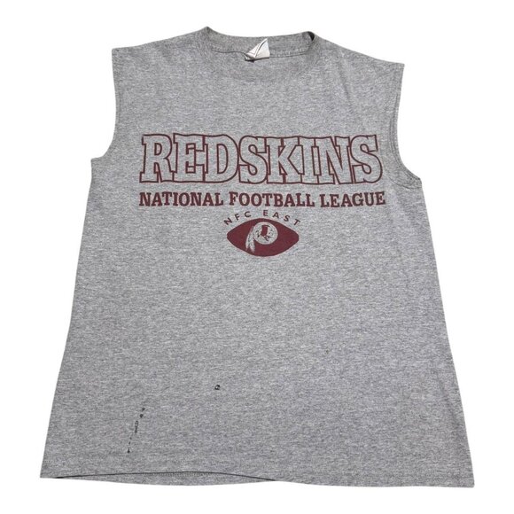 NFL Y2K Washington Redskins Distressed Gray‎ Sleeveless Shirt Adult Medium - Picture 1 of 6